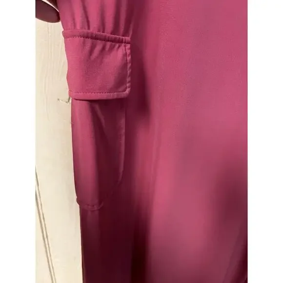 Lisa Rinna Pants Womens X-Large Wide Leg Maxi Cargo Pull-On Relaxed  Pink XL QVC - Picture 7 of 12
